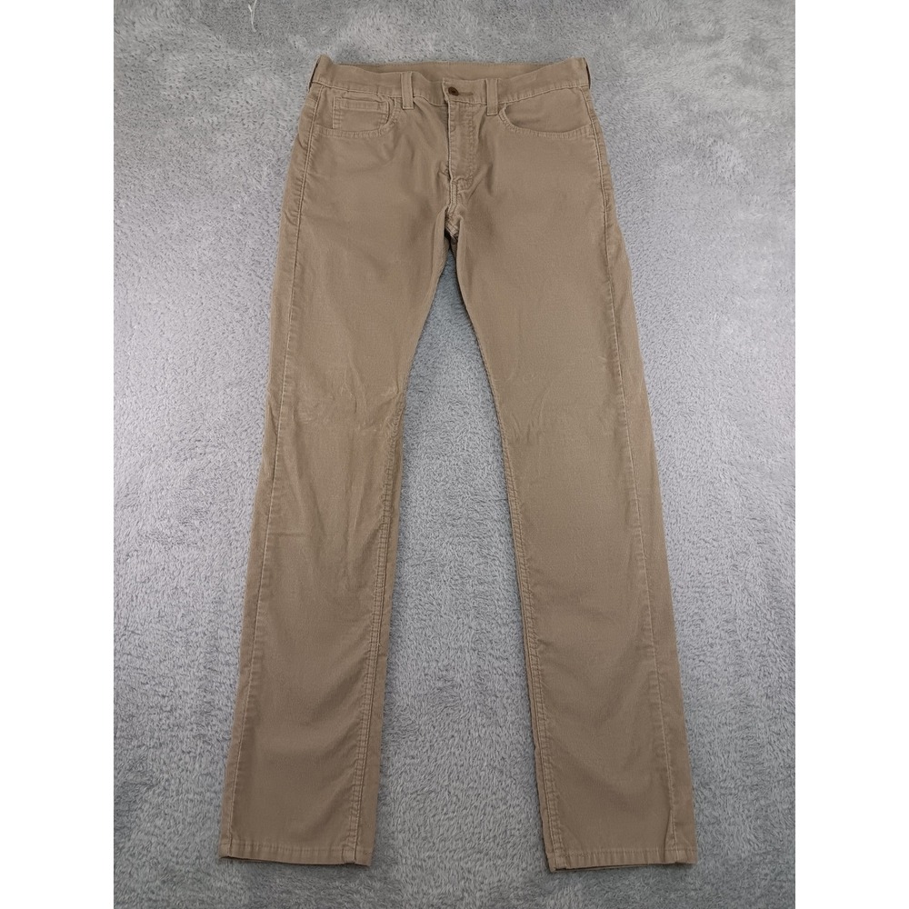 Levis 511 Corduroy Pants Men 34x34 Tan Skinny Stretch